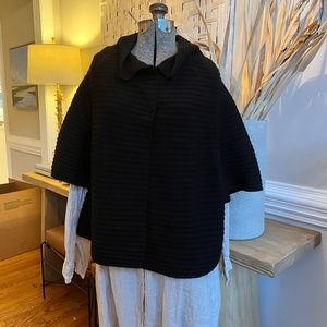Talbots Black Sweater Cape - Size L